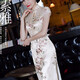杜艷枝（DuYanzhi）走秀旗袍連衣裙女裝年新款春夏裝輕奢氣質(zhì)女神范夏天顯瘦氣質(zhì)裙子 香檳色 M 90-100斤