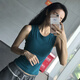 KEJIMITAO歐美運(yùn)動(dòng)背心女修身長(zhǎng)款顯瘦瑜伽服跑步罩衫夏季無(wú)袖健身上衣背心 藏青色 L
