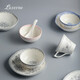 Luzerne 陸升陶瓷蘭開斯特餐具英式下午茶杯碗碟水果盤創(chuàng)意可愛 8cm花思鳳灰醬碟