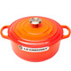 酷彩（Le Creuset）法國酷彩/Le Creuset圓形鑄鐵琺瑯鍋S級湯鍋燉鍋漸變色22cm 火焰橙 22cm