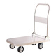 瀚盾 不銹鋼平板車(chē)手推車(chē) 拖車(chē)折疊推貨車(chē)運貨搬運車(chē)小推車(chē)拉貨車(chē) 202不銹鋼70*50配5寸重型橡膠輪