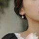 Warme Farben 高級(jí)感仿珍珠耳環(huán)女優(yōu)雅時(shí)尚耳釘女法式復(fù)古小眾耳墜女生日禮物 貝殼耳環(huán)
