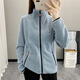 泰起秋冬季抓絨衣女戶(hù)外加厚開(kāi)衫外套女搖粒絨雙面衛衣沖鋒衣內膽保暖 星空藍 2XL
