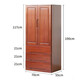 鵲棲 衣柜臥室實(shí)木斗柜五斗櫥邊柜陽(yáng)臺柜衣服多功能柜子儲物柜家用 咖啡色對開(kāi)門(mén)70*55*190