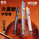 晨光（M&G）文具 優(yōu)品你好火星按動0.5mm中性筆 速干CS頭刷題筆 大角度筆夾 考試刷題辦公黑筆 3支裝 AGPK6103
