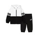 彪馬（PUMA）兒童休閑連帽運動(dòng)套裝加絨中小童男女童春秋裝外套長(cháng)褲子童裝 黑色（加絨） 92cm