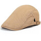 諾芝萌 鴨舌帽子 男女士復古棒球帽 英倫風(fēng)畫(huà)家帽前進(jìn)帽時(shí)裝帽男女NC732 卡其色 均碼 側邊可調節