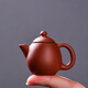 瓷牌茗 迷你紫砂茶壺指尖壺茶寵茶玩可養(yǎng)袖珍小茶壺功夫茶具配件茶盤(pán)擺件 朱泥（龍蛋）指尖壺