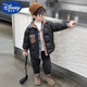 迪士尼（Disney）痞帥男童輕薄羽絨服新款寶寶炸街衣服兒童冬季加厚保暖外套潮 黑色 90cm