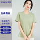 羅蒙短袖女【含桑蠶絲】圓領(lǐng)T恤衫經(jīng)典百搭純色上衣涼感夏季薄款短袖