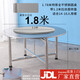 304不銹鋼圓桌折疊圓餐桌家用大圓桌帶轉(zhuǎn)盤吃飯桌子圓形加厚10人 304#1.8米圓桌+1.2轉(zhuǎn)盤特厚