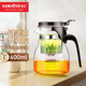金灶（KAMJOVE）彈壓式玻璃茶道杯 茶水分離飄逸杯 翻蓋過(guò)濾泡茶壺茶藝花茶壺茶具 【專(zhuān)利彈壓濾茶】K-204茶壺 600ml