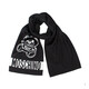 莫斯奇諾（MOSCHINO）男女通用小熊圖案混紡羊毛圍巾 30650 M2637 016 黑色