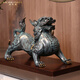 MOREISAN銅貔貅擺件一對(duì)擺件瑞獸中式辦公室裝飾品公司送朋友開(kāi)業(yè)禮物 貔貅(單只)