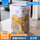 樂(lè )扣樂(lè )扣（LOCK&LOCK）塑料保鮮盒正方形PP食品級密封盒冰箱收納飯盒帶飯便當盒耐高溫 HPL822R正方形4000ml