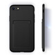 壹鼎富 蘋果se3手機殼卡包iPhone 8plus帶卡套保護套卡槽硅膠鏡頭全包7plus可插卡片 【午夜色】卡套一體+全屏膜 iPhone SE3(第三代)