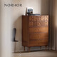NORHOR北歐表情中古復古風(fēng)英國ARNATIF/MADR實(shí)木雕花5抽斗柜邊柜G 0.8米 現貨 組裝