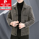 皮爾卡丹（pierre cardin）呢子外套男韓版休閑短款毛呢大上衣男士夾克秋冬季潮流上衣 卡其色【8229】 3XL