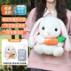 康沃倫熱水袋暖手寶充電式防爆卡通毛絨注水暖水袋可愛(ài)女生充電暖寶寶 白色小兔【自動(dòng)斷電防爆款】