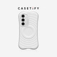 CASETIFY 基礎透明防摔手機殼 適用于三星Samsung Galaxy S24+ ultra 三星手機殼 波漾殼-白色-硅膠材質 Samsung Galaxy S24 Ultra