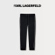Karl Lagerfeld卡尔拉格斐2023秋款双侧撞色条纹老佛爷男装休闲裤 2539  黑色 48