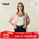 ELAND衣戀短外套女透氣舒適簡(jiǎn)約直筒衣2025秋季新款 淺粉色(26)L/Pink S /160