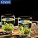 Ocean進(jìn)口玻璃茶杯耐熱泡茶杯帶把家用待客水杯加厚大容量茶杯喝綠茶杯 利歐把杯320ml【兩支】