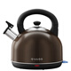 ewee德國ewee 電熱水壺304不銹鋼電壺家用自動(dòng)斷電燒水壺快壺 3L/咖啡棕