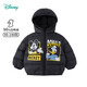 迪士尼寶寶（Disney Baby）迪士尼童裝兒童羽絨服男童米奇女童米妮連帽羽絨服外套 黑色 4歲/身高110cm