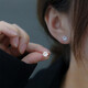 QUAMER老鳳凰金店款S999純銀針雪花耳釘女養(yǎng)耳洞耳環(huán)2023年新款爆款潮 s999純銀針雪花耳釘