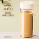 天喜（TIANXI）玻璃杯刻度牛奶杯微波爐可加熱豆?jié){杯家用便攜外帶杯子燕麥杯 【帶刻度】乳白色 480ml