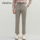 ZIOZIA春季新款彈性面料男士商務(wù)正裝直筒西褲ZSP12301M 卡其色 86180 86A