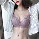 KJ品牌內(nèi)衣女士小胸聚攏無(wú)鋼圈調(diào)整型收副乳防下垂上托透氣蕾絲文胸 藕粉單文胸 L 80/36【AB通杯】