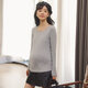 米度麗孕婦裝秋裝加絨打底衫上衣秋冬款長(cháng)袖T恤冬季加絨加厚打底衫春秋 春秋款灰色 L（建議100-140斤左右）
