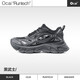 Ocai Runtech3.0 黑武士 復(fù)古做舊“超聲波”跑鞋 國(guó)潮牌厚底運(yùn)動(dòng) 黑武士跑鞋 40