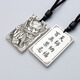 定制刻字999足銀純I銀天師鐘馗吊墜道家護(hù)身平安項(xiàng)鏈男毛衣鏈掛件 小版42克（厚3mm）