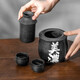 美濃燒（Mino Yaki） 美濃燒 日本進(jìn)口清酒白酒熱燙酒溫酒器一壺兩杯酒具套裝 溫酒器一壺兩杯【美濃定制款】