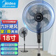 美的（Midea）電風(fēng)扇落地扇工業(yè)大風(fēng)力電扇大功率工廠商用強(qiáng)風(fēng)力風(fēng)扇牛角扇 FS45-22N 18寸6葉機(jī)械款