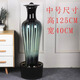 伯莎丹頓落地流水噴泉花瓶擺件陶瓷家居飾品現(xiàn)代簡約加濕器客廳會所擺設(shè) 中號聚寶盆-綠色