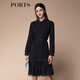 PORTS寶姿秋冬新品女裝縫制針織長(cháng)袖連衣裙SM9N014NCC148 黑色 M (6)