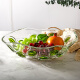 高斯（Glass）水果盘透明水晶玻璃欧式创意高端轻奢高档乔迁送礼茶几摆件水果篮