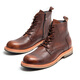 茫云英倫風(fēng)中高幫男靴子馬丁靴潮側拉鏈 咖啡色 44