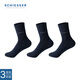 舒雅（Schiesser）男士棉殼聚糖3A抗菌消臭中筒襪子【3雙裝】E5/22742K 寶藍 3雙 M 25-26cm