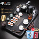 樹(shù)彬烏金石全自動(dòng)上水功夫茶具套裝家用一體茶盤(pán)茶?？蛷d辦公室茶藝會(huì ) 福祿烏金石描金知白套裝配雙桶