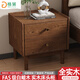 格第白蠟木床頭柜實(shí)木現代簡(jiǎn)約臥室北歐床邊柜全實(shí)木胡桃原木主臥家用 【FAS級白蠟木】胡桃色（48cm）
