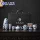 蘇氏陶瓷（SUSHI CERAMICS）柴窯青花描金魚(yú)藻紋蓋碗茶壺茶具大套裝非遺大師蘇愛(ài)珍作品
