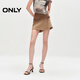 ONLY夏季時(shí)尚漸變水洗高腰裙褲短褲牛仔褲女|124243054 E09 利口褐色 S 160/64A