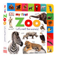 DK出版英文原版繪本My First系列 農(nóng)場/交通工具/探視自然/啟蒙學數(shù)數(shù)/繁忙的小鎮(zhèn)/動物園/動物叫聲紙板書 低幼親子趣味認知讀物 My First Zoo 動物園