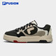 斐樂(lè)（FILA） FUSION斐樂(lè)潮牌BANK DX男鞋場(chǎng)下滑板鞋新款時(shí)尚厚底鞋 豆腐白/黑-TB 42
