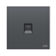 ABB開關(guān)插座面板 86型一位網(wǎng)線電腦插座 盈致系列 灰色 CA331-MG